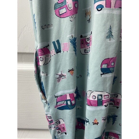 Joyspun Womens Small/Medium Green Pink Glamping Sleep Shirt - Picture 4 of 6